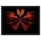 Designart - Red Fractal Butterfly in Dark - Abstract Canvas Art Print